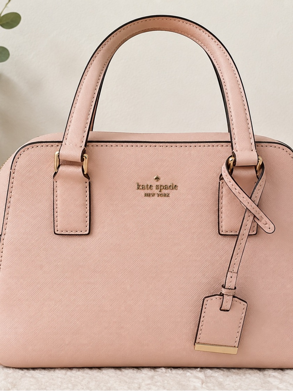 kate spade Blush Pink Saffiano Dome Satchel